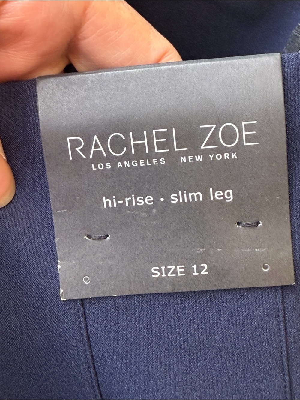 Rachel Zoe Hi-Rise Slim Leg Ankle Pants in Navy